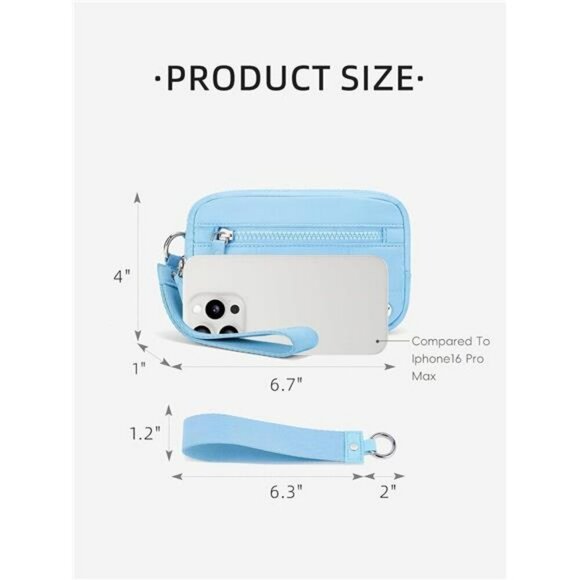 Westbronco RFID Wristlet Wallet Women Quilted Travel Purse Phone Organizer - Picture 2 of 7